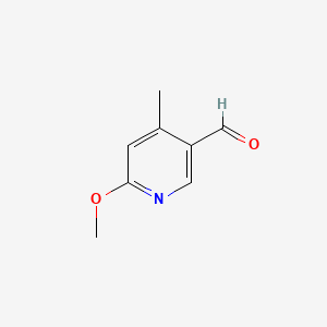Chemical structure of 6-Methoxy-4-methylnicotinaldehyde