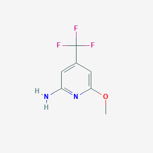 Chemical structure of 6-Methoxy-4-(trifluoromethyl)pyridin-2-amine