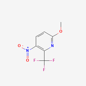 Chemical structure of 6-Methoxy-3-nitro-2-(trifluoromethyl)pyridine