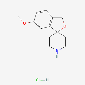 Chemical structure of 6-Methoxy-3H-spiro[2-benzofuran-1,4'-piperidine]hydrochloride