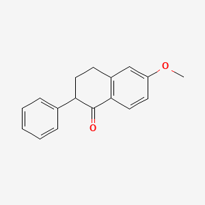 Chemical structure of 6-Methoxy-2-phenyl-tetralone