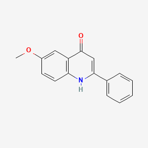 Chemical structure of 6-Methoxy-2-phenyl-4-quinolone