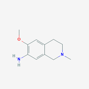 Chemical structure of 6-Methoxy-2-methyl-3,4-dihydro-1H-isoquinolin-7-amine