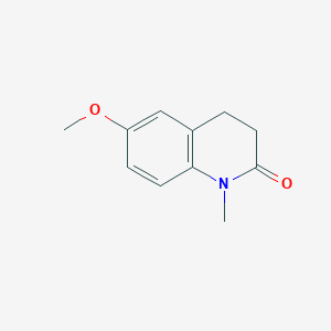 Chemical structure of 6-Methoxy-1-methyl-3,4-dihydroquinolin-2(1H)-one