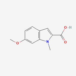 Chemical structure of 6-Methoxy-1-methyl-1H-indole-2-carboxylic acid