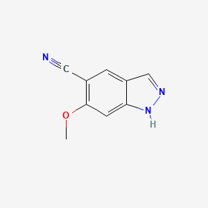 Chemical structure of 6-Methoxy-1H-indazole-5-carbonitrile