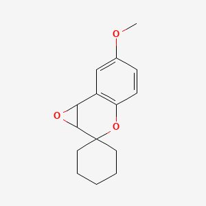 Chemical structure of 6'-methoxy-1a',7b'-dihydrospiro[cyclohexane-1,2'-oxireno[c]chromene]
