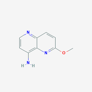 Chemical structure of 6-Methoxy-1,5-naphthyridin-4-amine