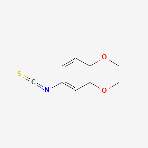 Chemical structure of 6-isothiocyanato-2,3-dihydro-1,4-benzodioxine