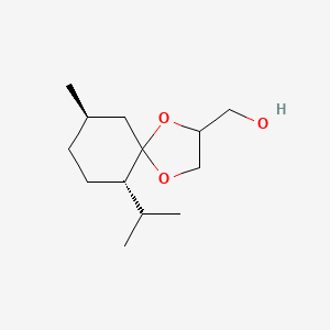 Chemical structure of Menthone 1,2-glycerol ketal, (+-)-