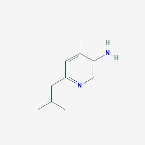 Chemical structure of 6-Isobutyl-4-methylpyridin-3-amine