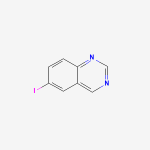 Chemical structure of 6-Iodoquinazoline