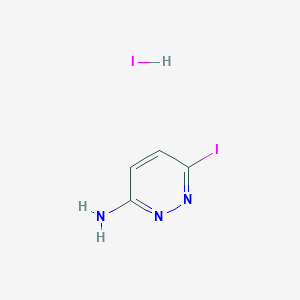 Chemical structure of 6-iodopyridazin-3-amine hydroiodide