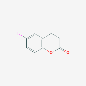 Chemical structure of 6-Iodochroman-2-one