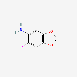 Chemical structure of 6-Iodobenzo[d][1,3]dioxol-5-amine