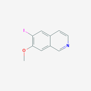 Chemical structure of 6-Iodo-7-methoxyisoquinoline