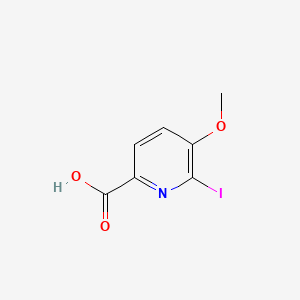 Chemical structure of 6-Iodo-5-methoxypyridine-2-carboxylic acid