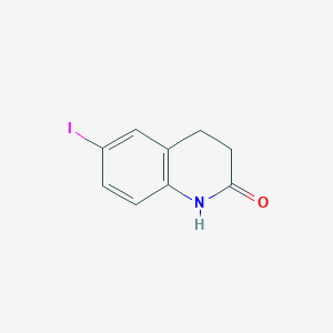 Chemical structure of 6-Iodo-3,4-dihydroquinolin-2(1H)-one