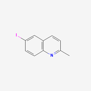 Chemical structure of 6-Iodo-2-methylquinoline