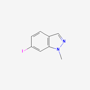 Chemical structure of 6-Iodo-1-methyl-1H-indazole