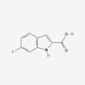Chemical structure of 6-Iodo-1H-indole-2-carboxylic acid