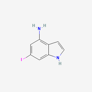 Chemical structure of 6-Iodo-1H-indol-4-amine