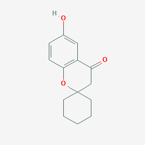 Chemical structure of 6-hydroxyspiro[chromene-2,1'-cyclohexan]-4(3H)-one