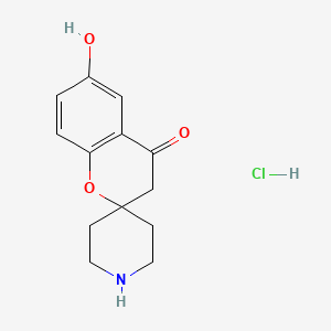 Chemical structure of 6-HYDROXYSPIRO[CHROMAN-2,4'-PIPERIDIN]-4-ONE HCL