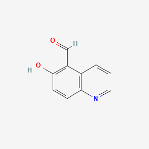 Chemical structure of 6-Hydroxyquinoline-5-carbaldehyde
