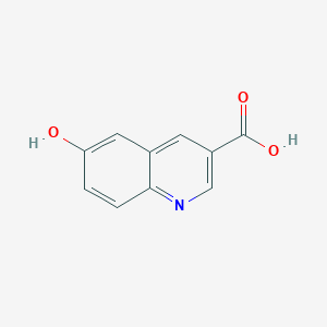 Chemical structure of 6-Hydroxyquinoline-3-carboxylic acid