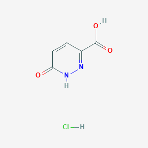 Chemical structure of 6-Hydroxypyridazine-3-carboxylic acid hydrochloride