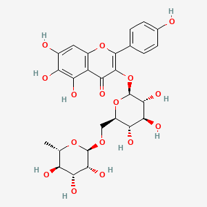 Chemical structure of 6-Hydroxykaempferol 3-β-rutinoside