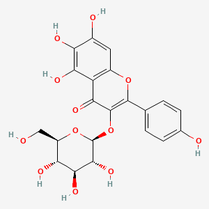 Chemical structure of 6-Hydroxykaempferol 3-glucoside