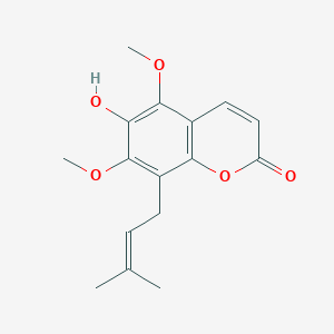 Chemical structure of 6-Hydroxycoumurrayin