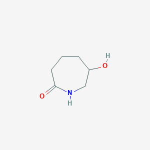 Chemical structure of 6-Hydroxyazepan-2-one