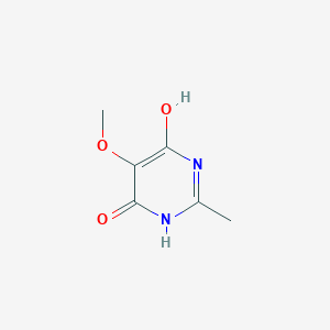 Chemical structure of 6-Hydroxy-5-methoxy-2-methylpyrimidin-4(3H)-one