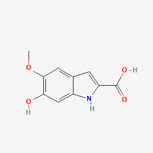 Chemical structure of 6-Hydroxy-5-methoxy-2-indolylcarboxylic acid