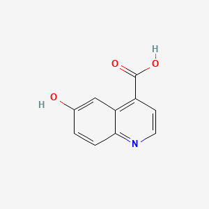 Chemical structure of 6-Hydroxy-4-quinolinecarboxylic acid