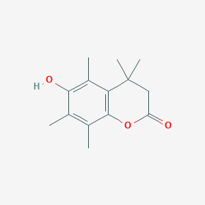 Chemical structure of 6-HYDROXY-4,4,5,7,8-PENTAMETHYL-3,4-DIHYDROCOUMARIN
