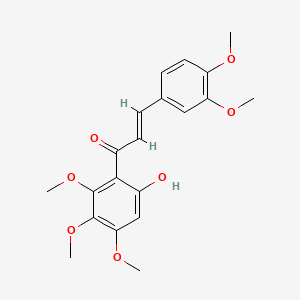 Chemical structure of 6'-Hydroxy-3,4,2',3',4'-pentamethoxychalcone