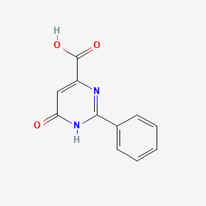 Chemical structure of 6-Hydroxy-2-phenylpyrimidine-4-carboxylic acid