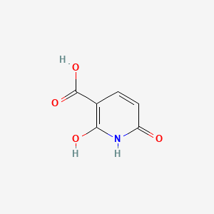 Chemical structure of 2,6-Dihydroxynicotinic acid