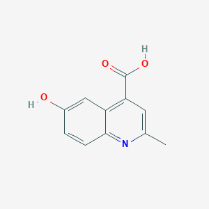 Chemical structure of 6-Hydroxy-2-methylquinoline-4-carboxylic acid