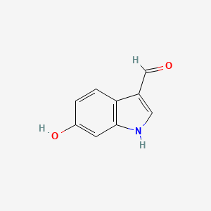 Chemical structure of 6-Hydroxy-1H-indole-3-carbaldehyde