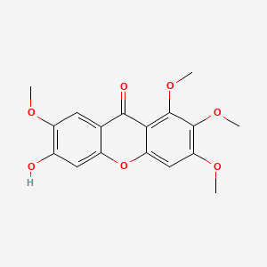 Chemical structure of 6-Hydroxy-1,2,3,7-tetramethoxyxanthone