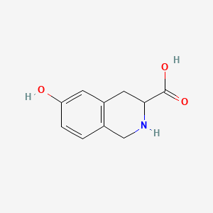 Chemical structure of 6-Hydroxy-1,2,3,4-tetrahydroisoquinoline-3-carboxylic acid