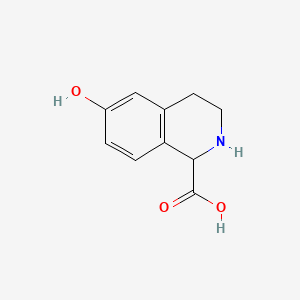 Chemical structure of 6-Hydroxy-1,2,3,4-tetrahydroisoquinoline-1-carboxylic acid