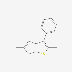Chemical structure of 2,5-dimethyl-3-phenyl-6H-cyclopenta[b]thiophene
