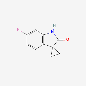 Chemical structure of 6'-FLUOROSPIRO[CYCLOPROPANE-1,3'-INDOLIN]-2'-ONE