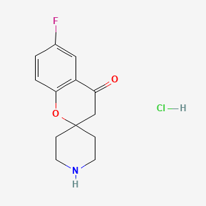 Chemical structure of 6-FLUOROSPIRO[CHROMAN-2,4'-PIPERIDIN]-4-ONE HCL